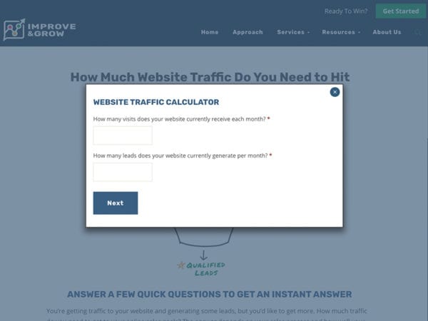 Website Traffic Calculator