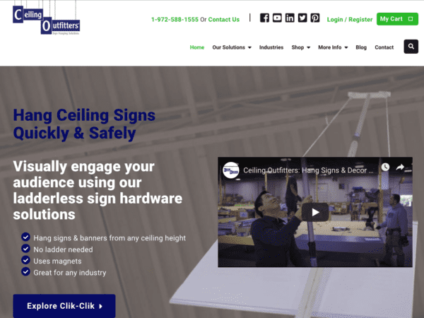 Ceiling Outfitters Website