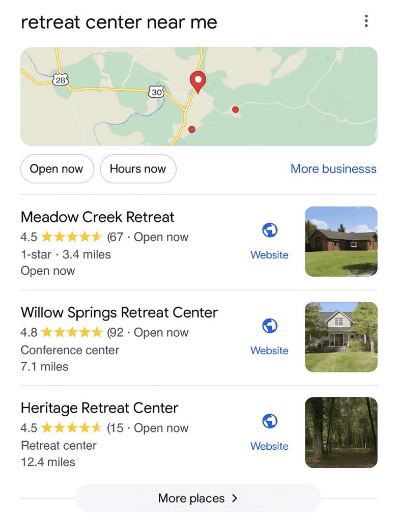7 Steps to Get More Bookings: How Retreat Centers & Camps Can Stand Out on Google Maps Local Map Pack - Retreat Center Near Me