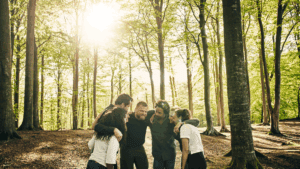 Group at a retreat center