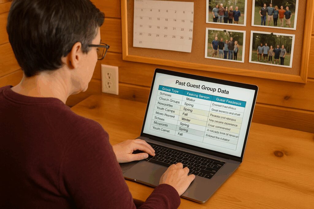 Camp Director Reviewing Group Data