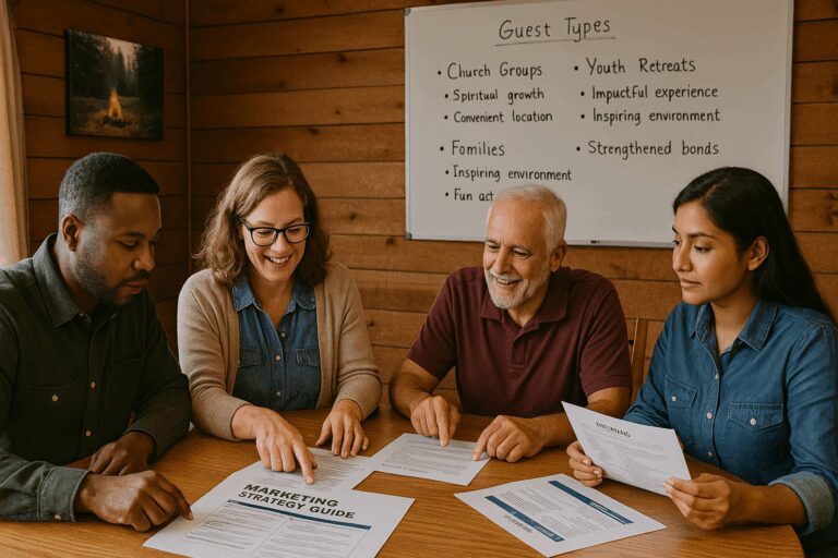 Retreat Group Reviewing Marketing Strategy