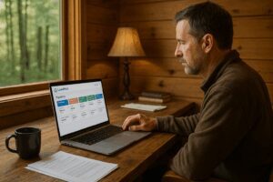 Camp Executive Director Reviewing Retreat Sales Pipeline