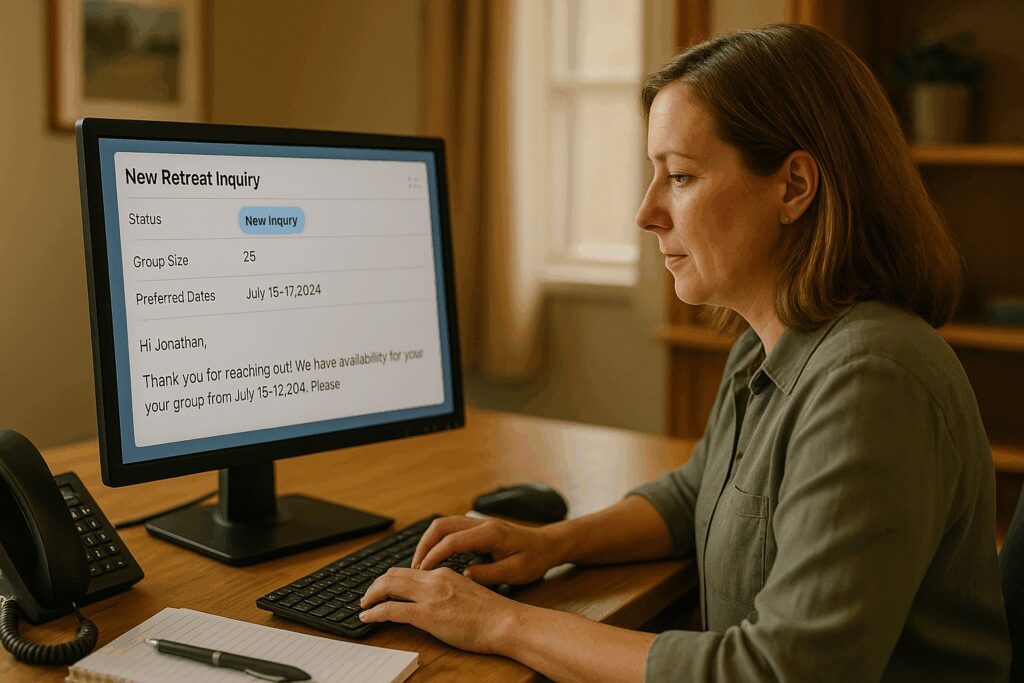 Retreat Sales Coordinator Responding to a New Retreat Inquiry