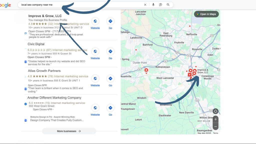 From Ranking to Relevance: Why 2026 Demands a New AI + SEO Mindset google showing a local seo company near me