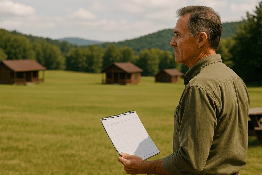 How to Reach New Audiences with Social Media Ads That Align with Your Retreat Center Executive Director Survey Retreat Center Property with Empty Calendar in His Hand