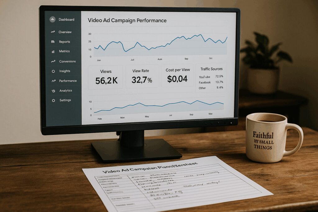 How to Use Video Ads to Grow Awareness for Your Retreat Center or Camp Retreat Center Video Ad Campaign Performance Dashboard