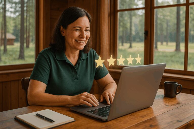 Retreat Director Reviewing Customer Reviews