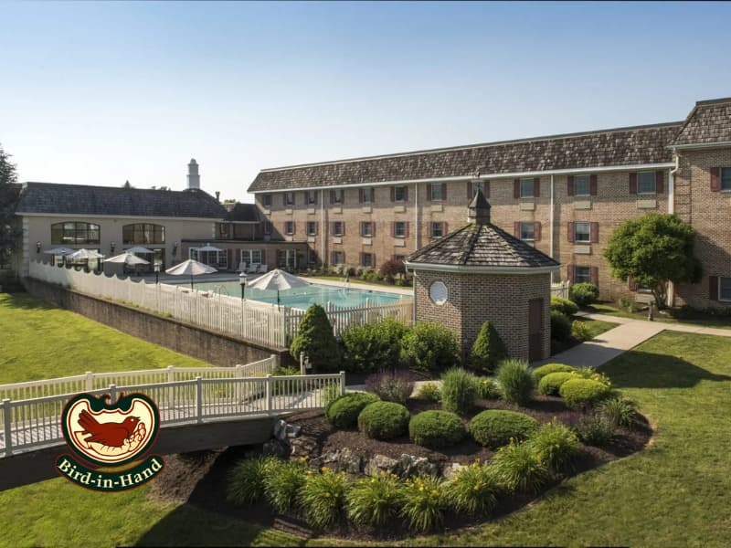 Front view of the Bird-in-Hand Inn, a client featured in our hotel marketing services