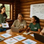 Camp Leadership Team Working on Marketing Strategy