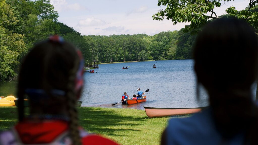 kids participating in outdoor summer camp program