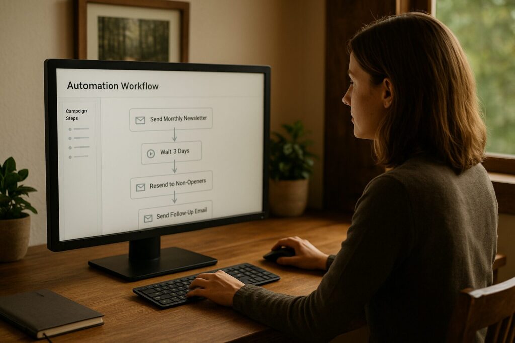 Retreat Email Marketing Specialist Creating Automated Workflow