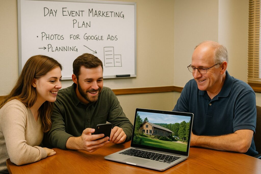 Retreat Marketing Planning Meeting to Work on Display Ad Campaign