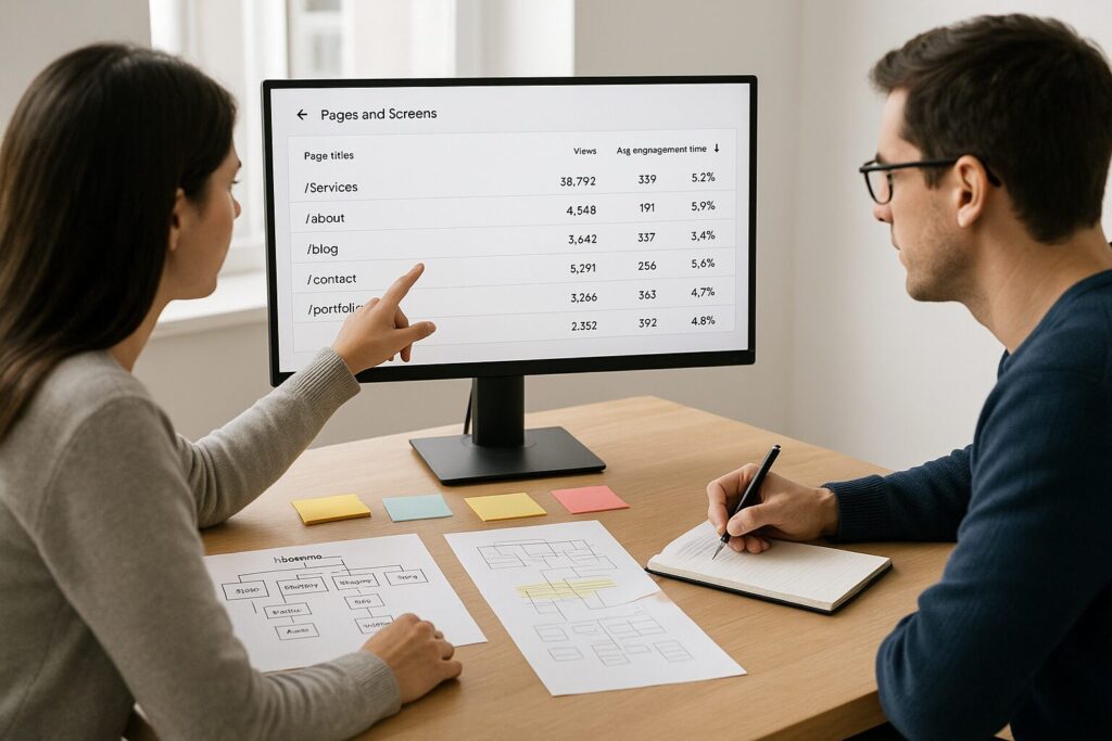 Google Analytics Pages & Screens Report